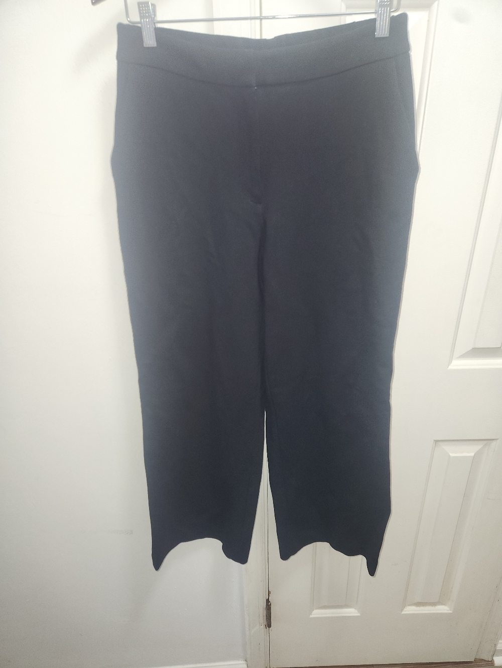 Quince Black High-Waist Wide-Leg Pants Size 10